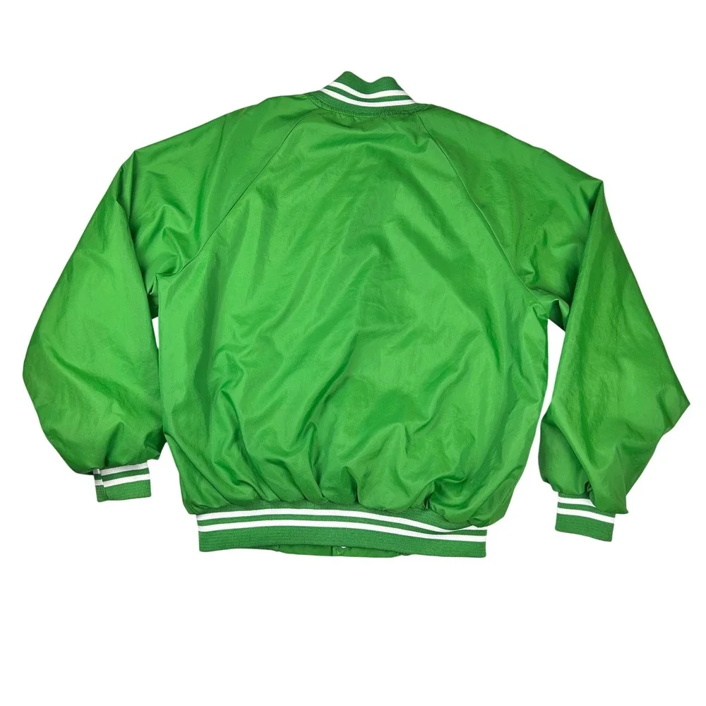 Vintage Auburn‎ Sportswear Longhorn Boosters Green Nylon Varsity Jacket Mens L